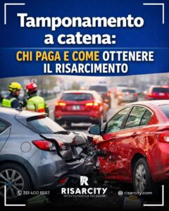 Scopri di pi&ugrave; sull'articolo Tamponamento a catena: chi paga e come ottenere il risarcimento